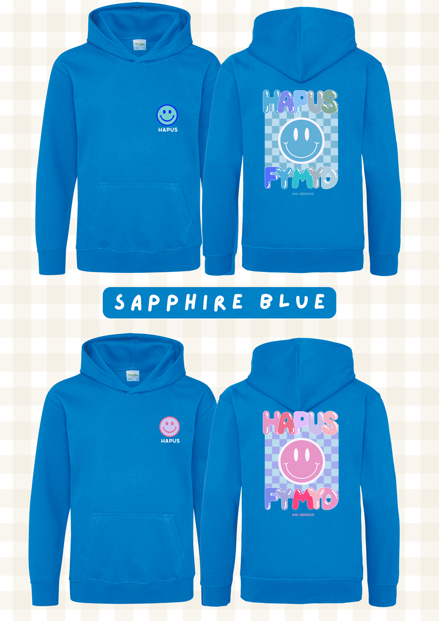 Hwdi Wyneb Hapus | Smiley Face Hoody