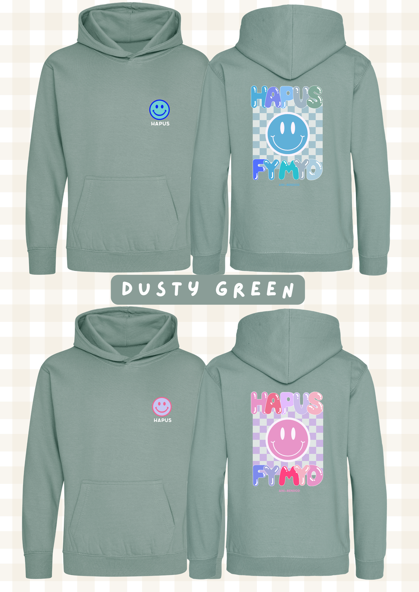 Hwdi Wyneb Hapus | Smiley Face Hoody