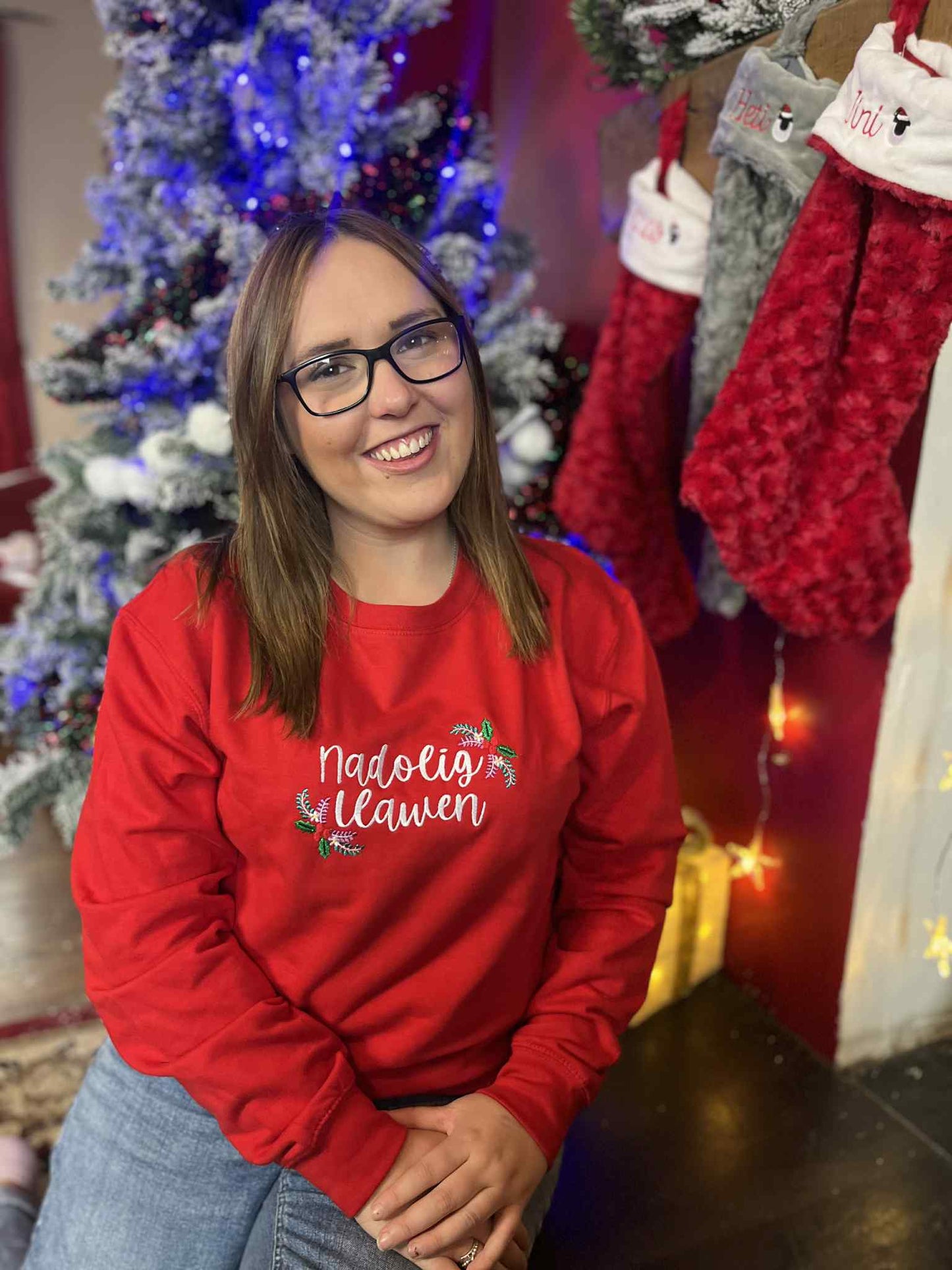 Siwmperi Nadolig WREATH Sparkly 2025 - Christmas jumpers