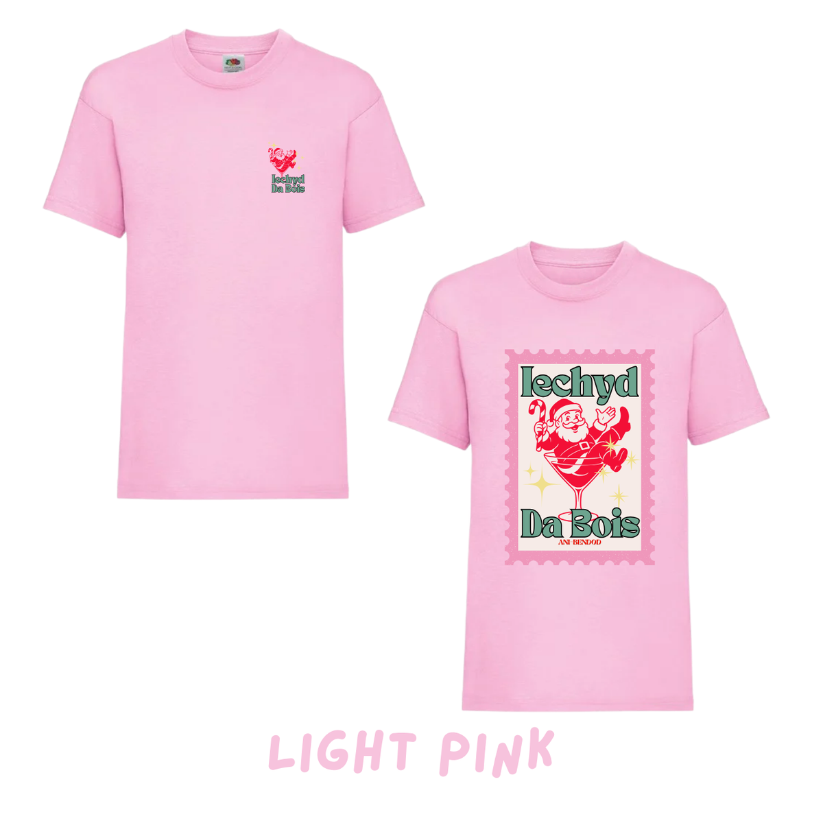 Crys T Iechyd Da Sion Corn | Santa Martini Glass Iechyd Da Oversized T-shirt