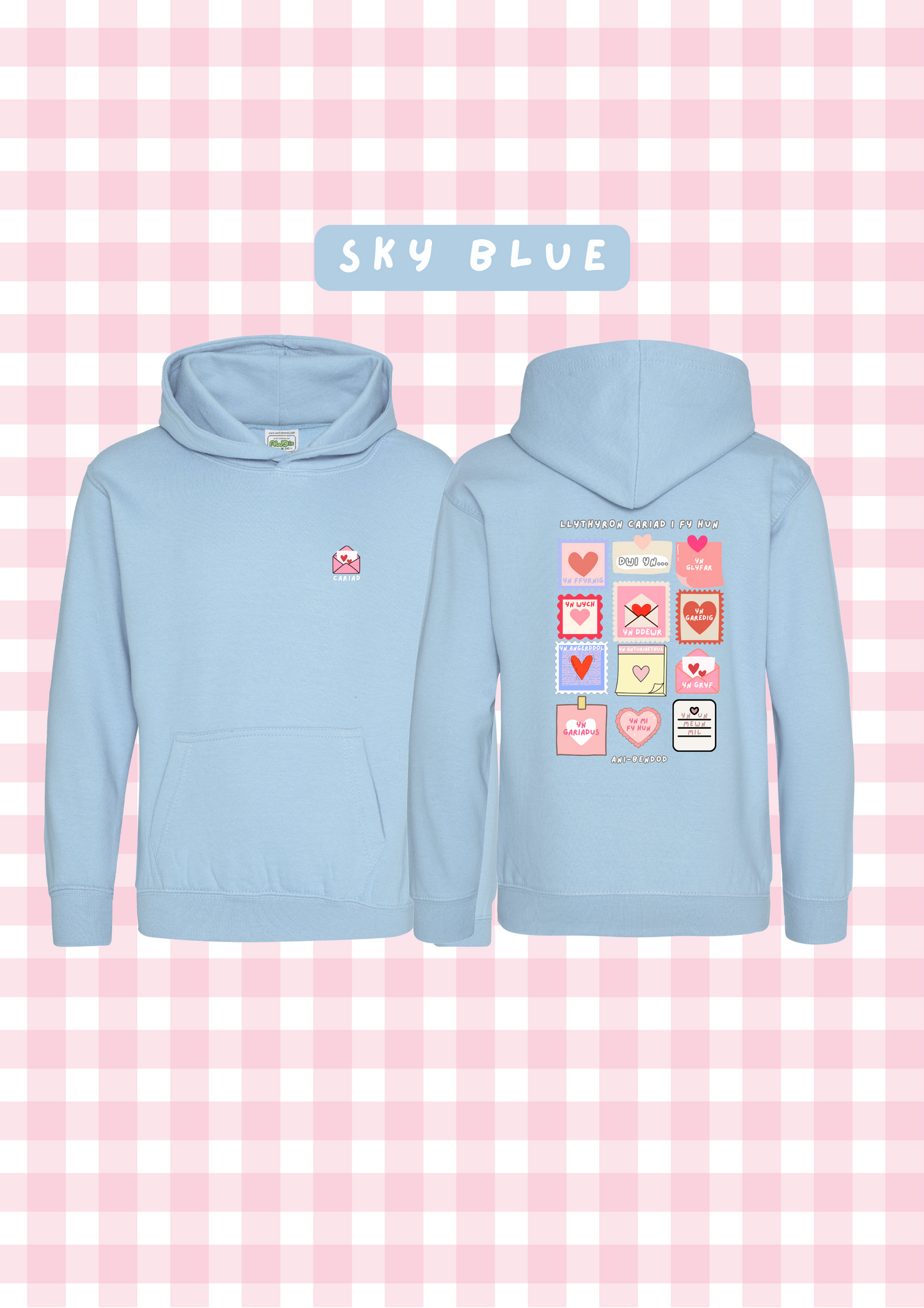 Hwdi Llythyron Cariad | Loveletters Hoody