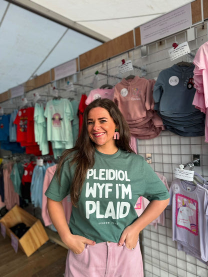 Pleidiol Wyf i'm Plaid crys t | Tee (plant ac oedolion-kids and adults)