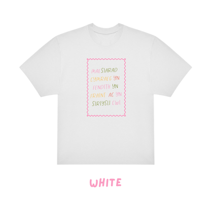 Crys T Oversized Mae Siarad Cymraeg yn fraint | Speaking Welsh is cool tee
