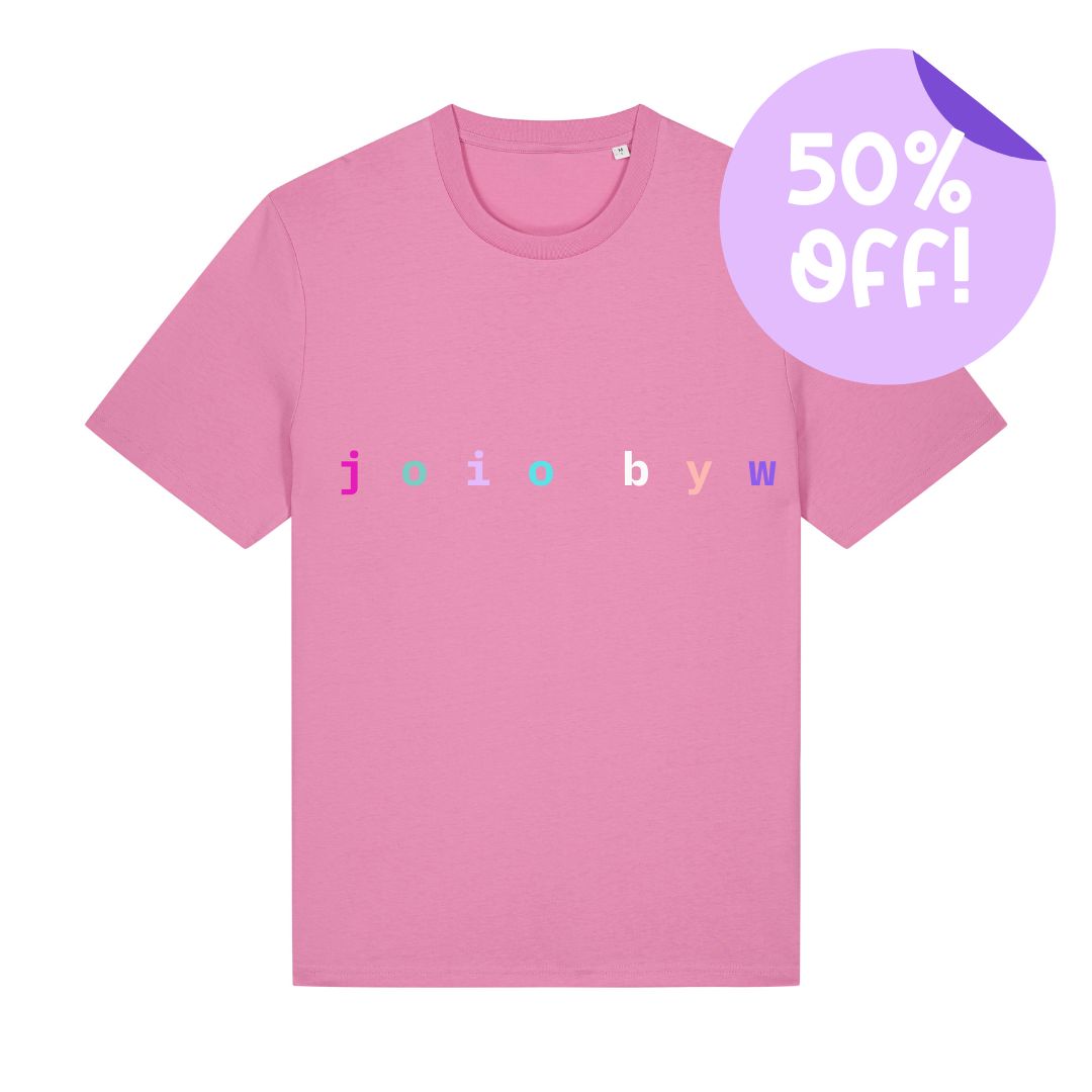 SALE / ONE OFF Crys T JOIO BYW Tee Pinc