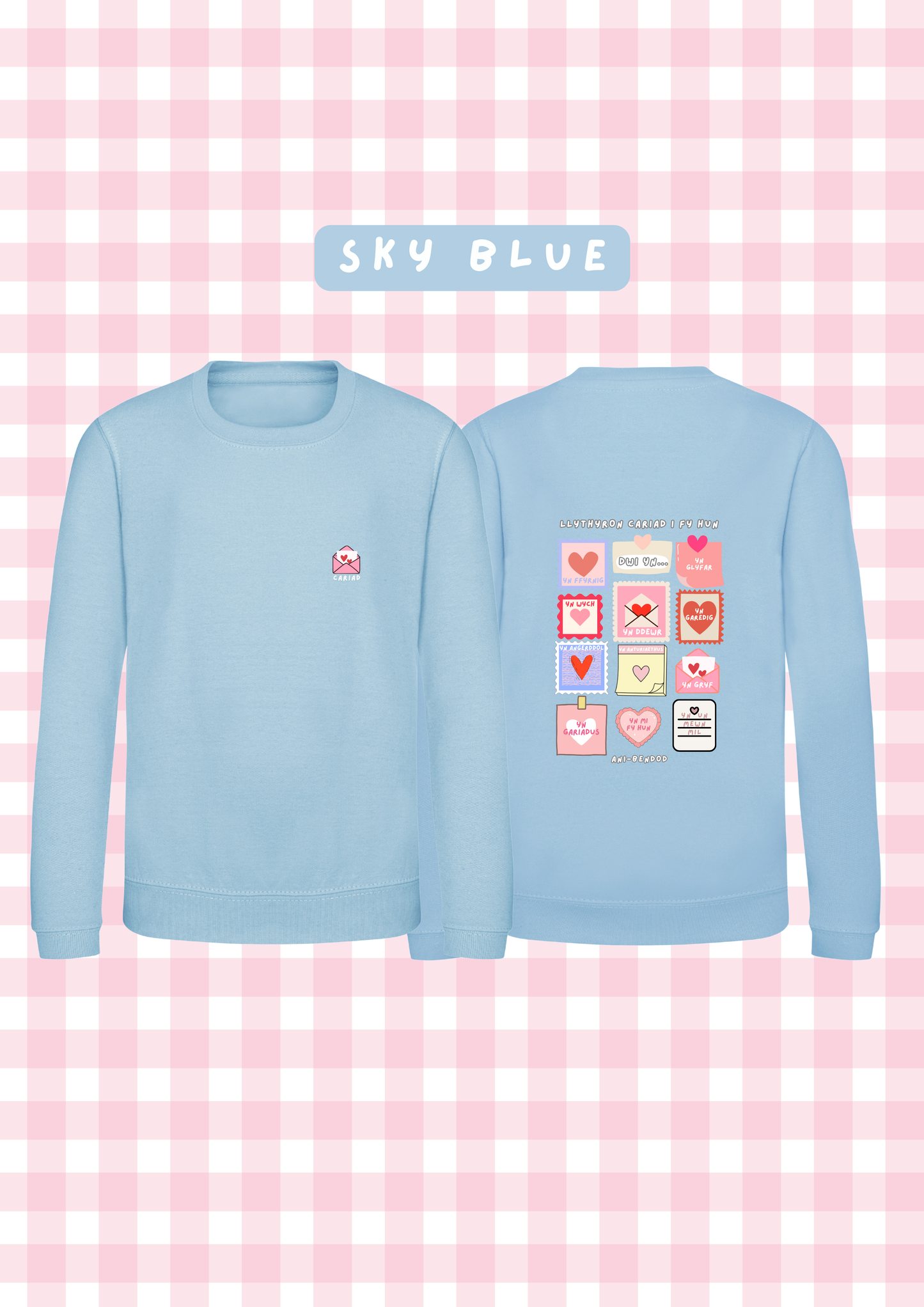 Siwmper Llythyron Cariad | Loveletters Sweatshirt