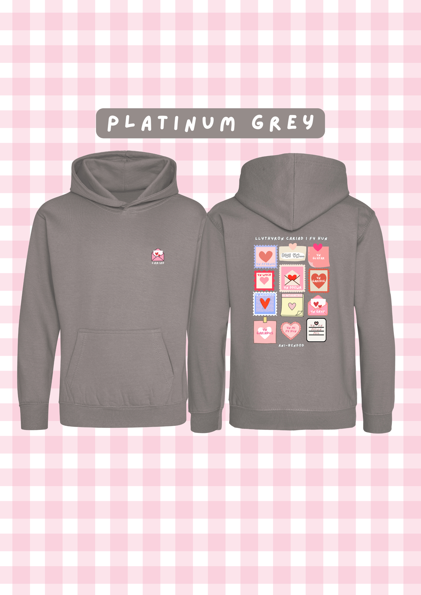 Hwdi Llythyron Cariad | Loveletters Hoody