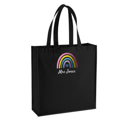 Tote bag Athrawon/Diwedd Tymor wedi personoli- Teacher End of Term personalised tote bag