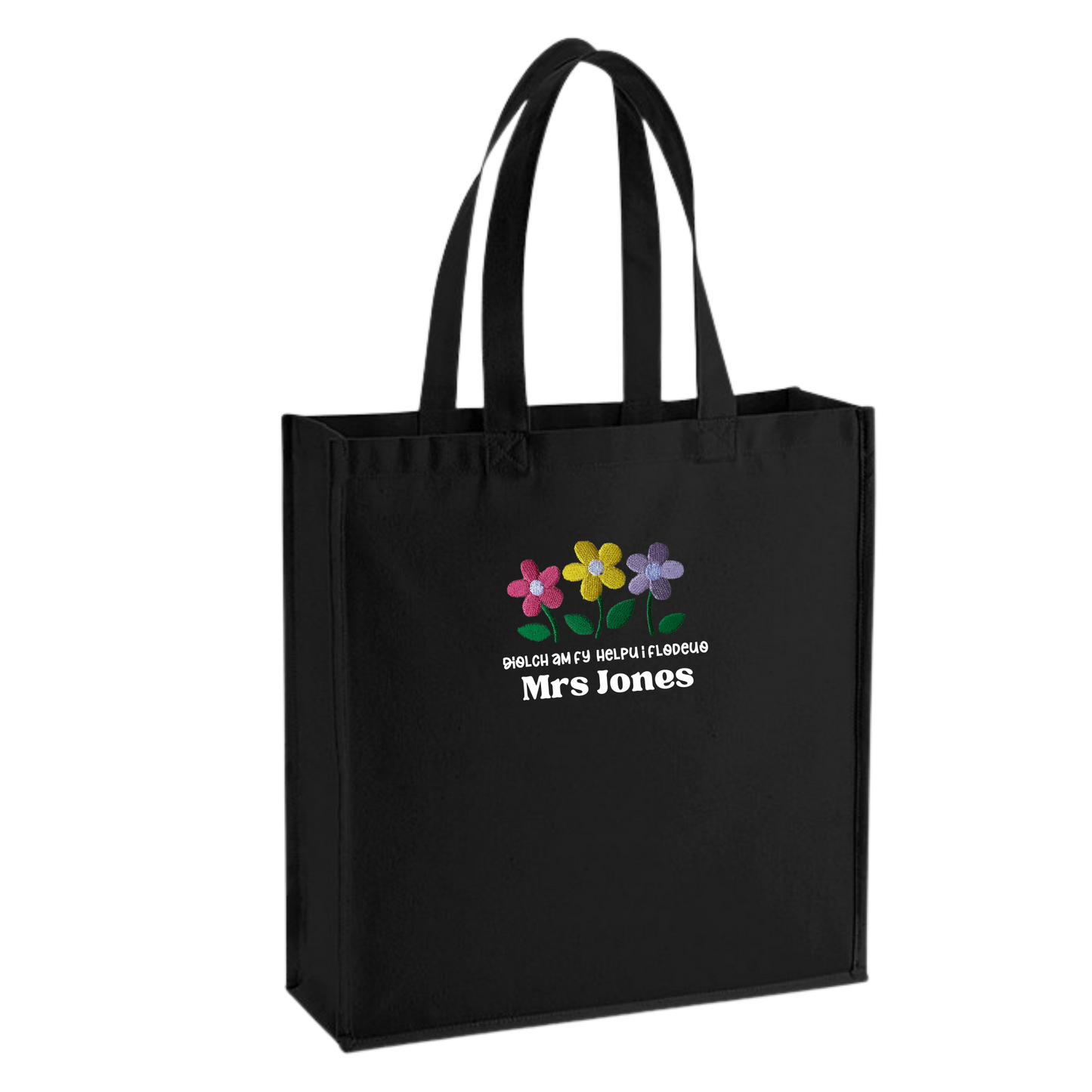 Tote bag Athrawon/Diwedd Tymor wedi personoli- Teacher End of Term personalised tote bag