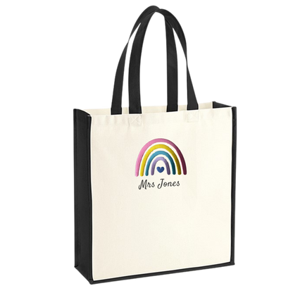 Tote bag Athrawon/Diwedd Tymor wedi personoli- Teacher End of Term personalised tote bag