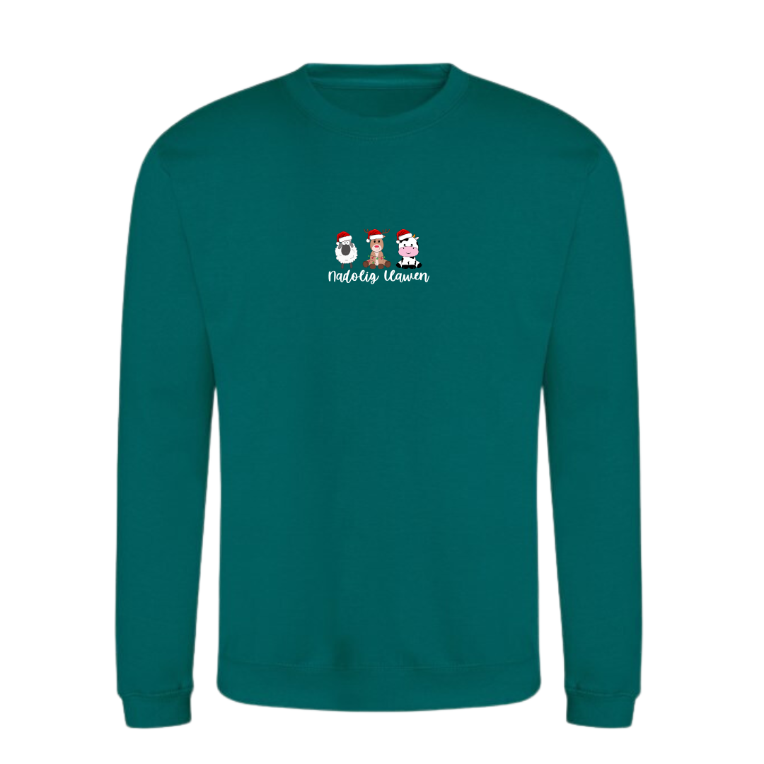 Siwmperi Nadolig Carw, Dafad, Buwch 2025 - Christmas jumpers Reindeer, Sheep, Cow