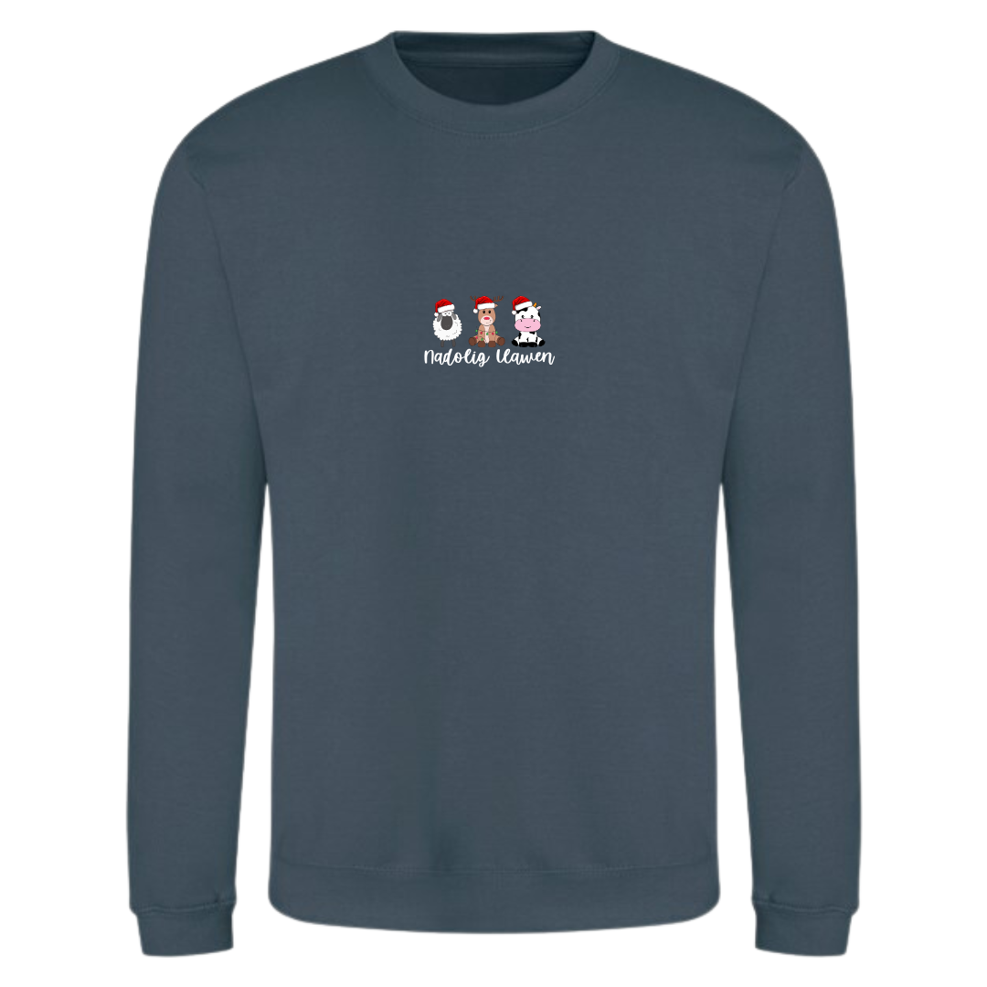 Siwmperi Nadolig Carw, Dafad, Buwch 2025 - Christmas jumpers Reindeer, Sheep, Cow