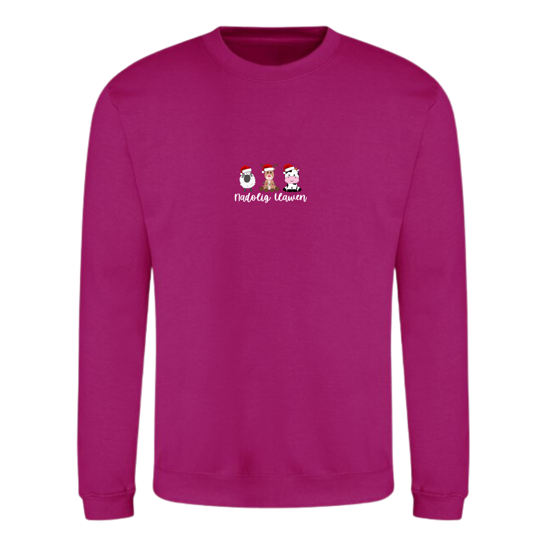 Siwmperi Nadolig Carw, Dafad, Buwch 2025 - Christmas jumpers Reindeer, Sheep, Cow