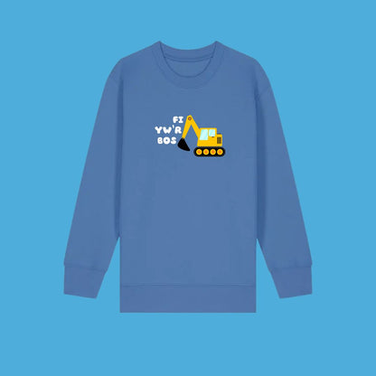 Siwmper Fi yw'r bos JCB Sweatshirt