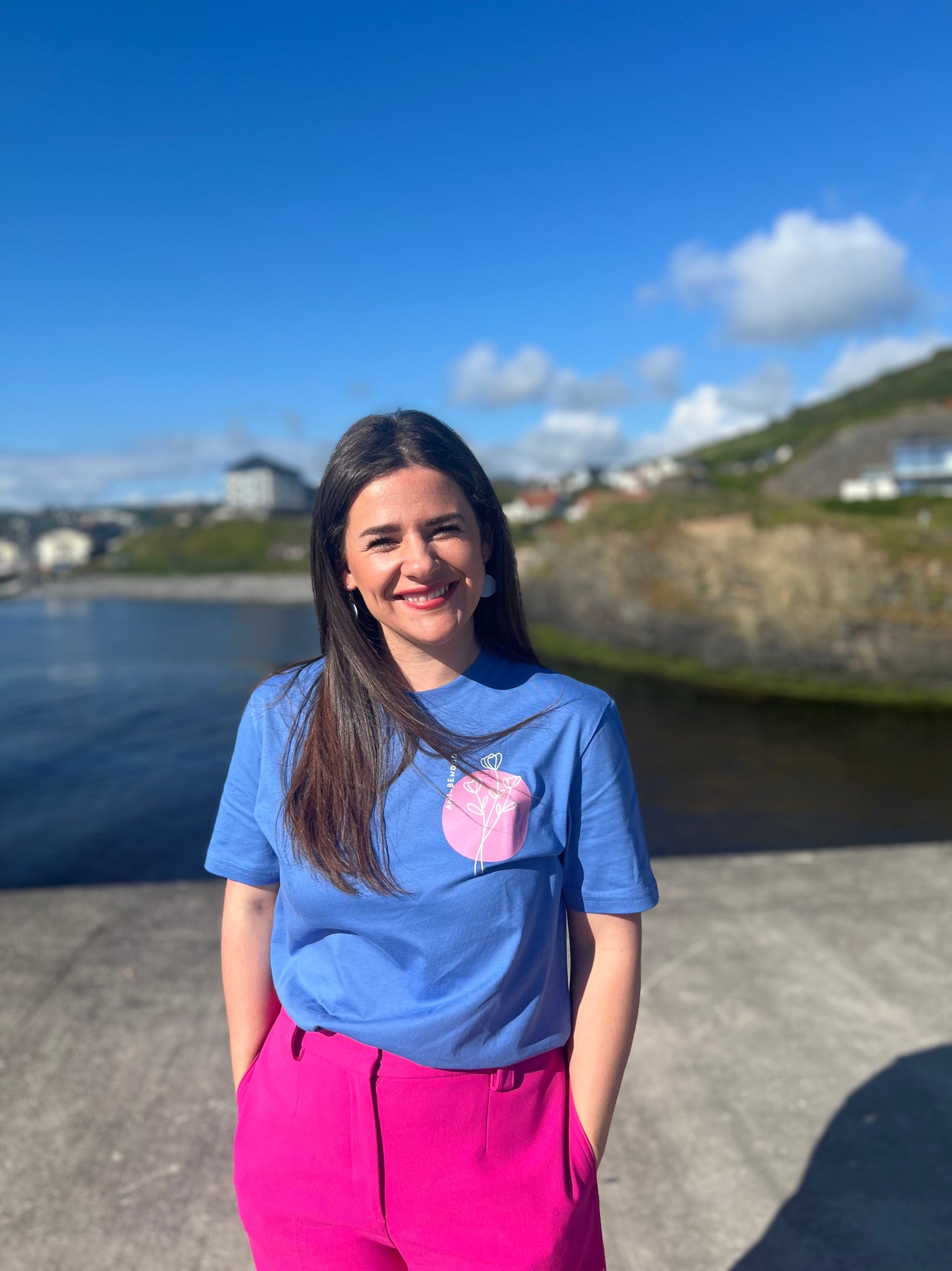 Crys T Ani-bendod Pink Flower Tee