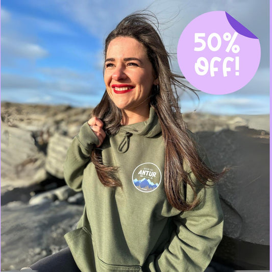 SALE Antur adult hoody oedolion Gwyrdd