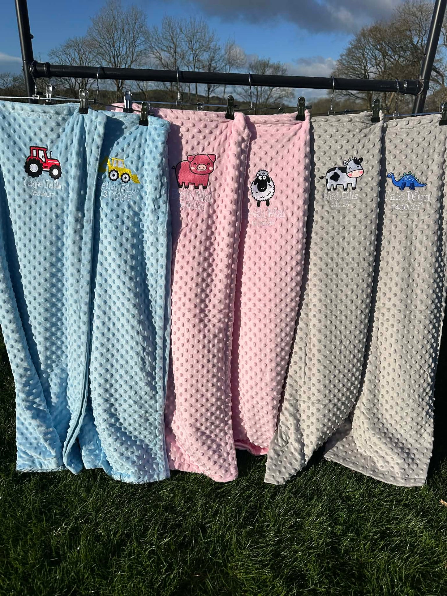 Blancedi babanod wedi personoli | Personalised baby blankets