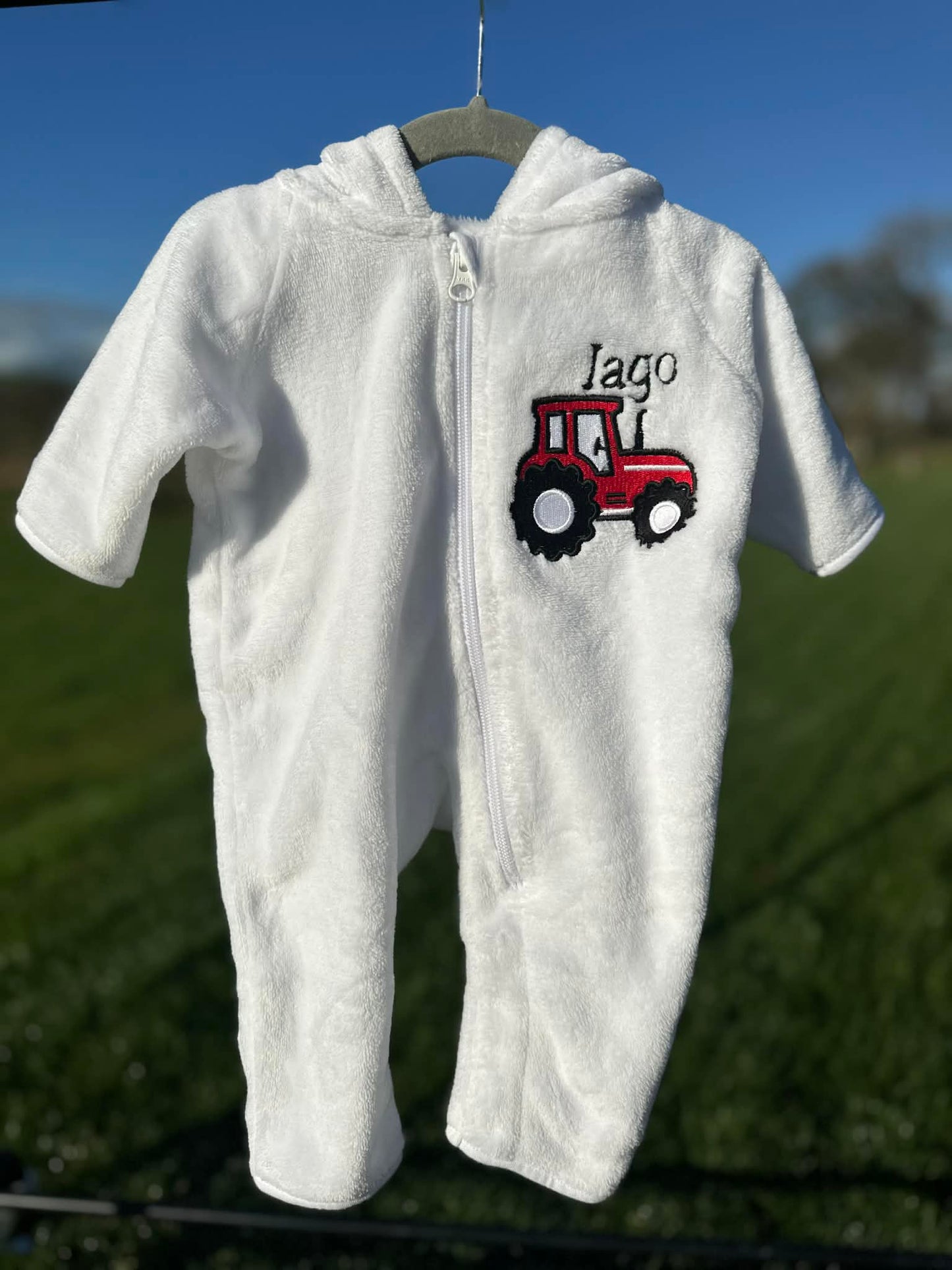 Onesies Babis wedi personoli | Baby Fluffy All in One personalised