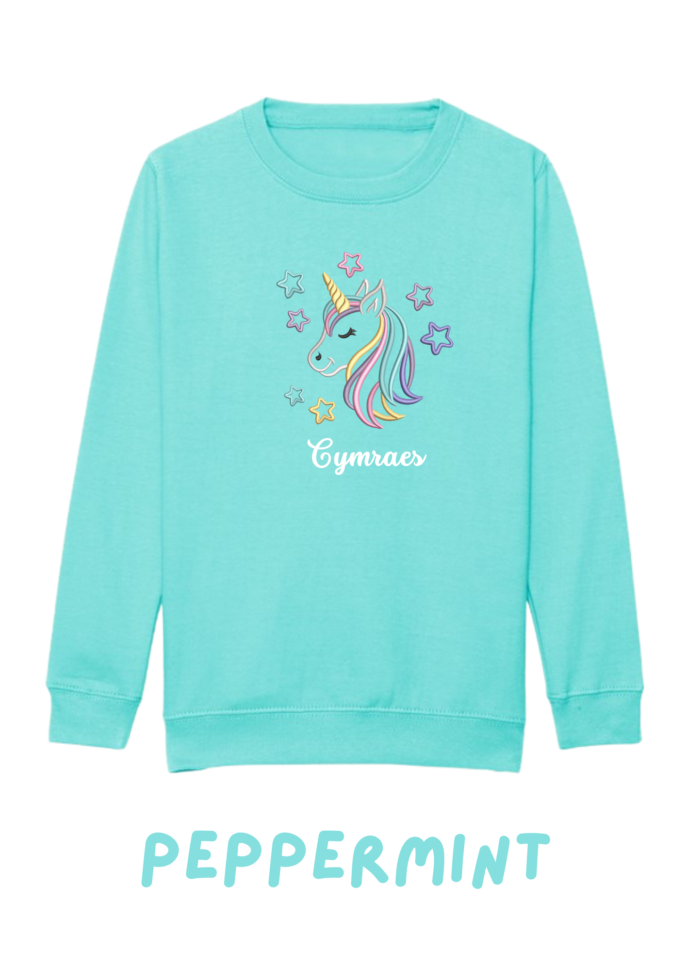 Siwmper Uncorn Cariad | Unicorn Cariad Sweatshirt