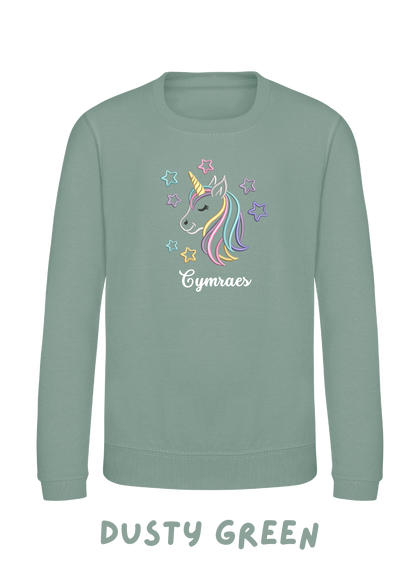Siwmper Uncorn Cariad | Unicorn Cariad Sweatshirt