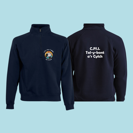 C.Ff.I Tal-y-bont a'r cylch Siwmper 1/4 zip | Tal-y-bont YFC 1/4 zip sweatshirt