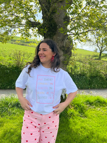 Crys T Oversized Mae Siarad Cymraeg yn fraint | Speaking Welsh is cool tee