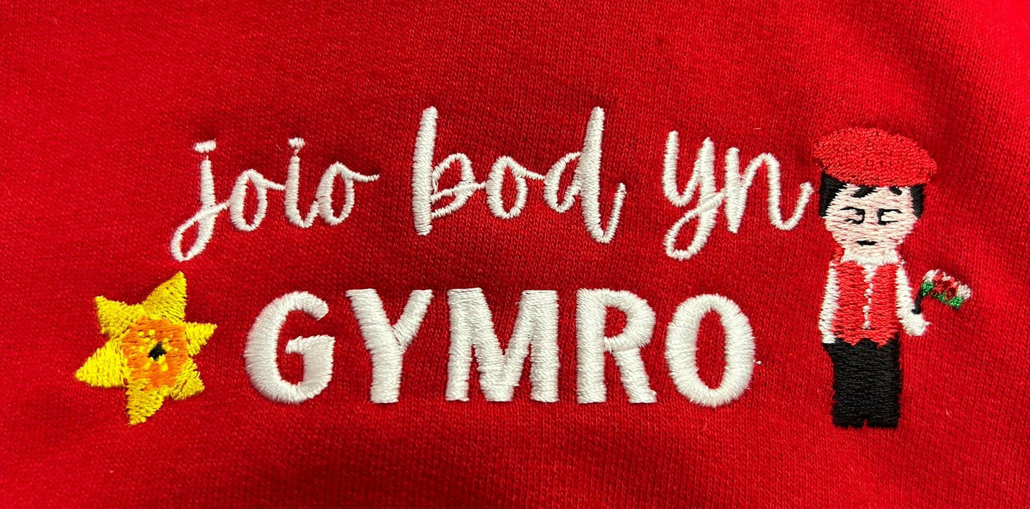 GWYRDD/GREEN siwmper- Joio/caru bod yn Gymro/Gymraes Sweatshirt plant ac oedolion- ani-bendod