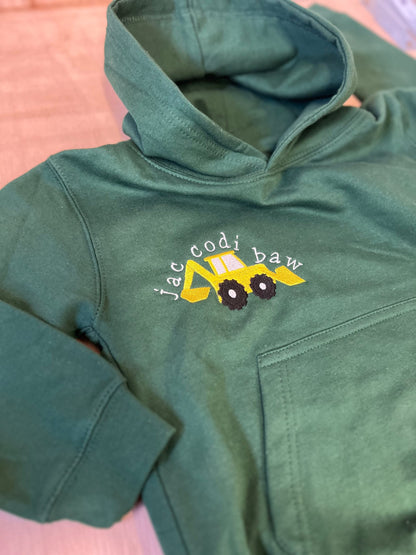 GWYRDD- Hoodies y fferm ani-bendod farm Hoodies GREEN