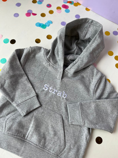 Embroided/personalised HOODY- toddlers- ani-bendod