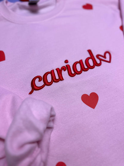 Cariad- Siwmper ani-bendod Cariad sweatshirt