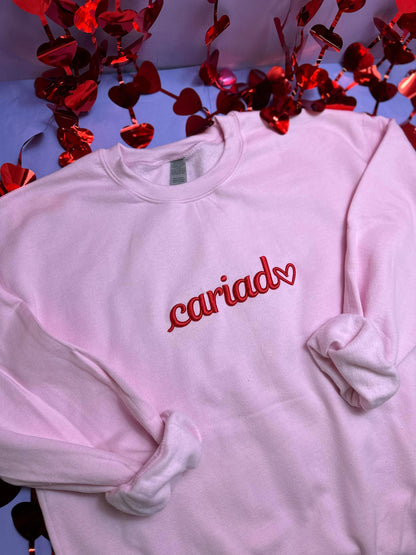 Cariad- Siwmper ani-bendod Cariad sweatshirt