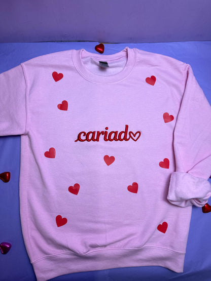 Cariad- Siwmper ani-bendod Cariad sweatshirt