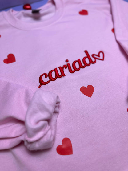 Cariad- Siwmper ani-bendod Cariad sweatshirt