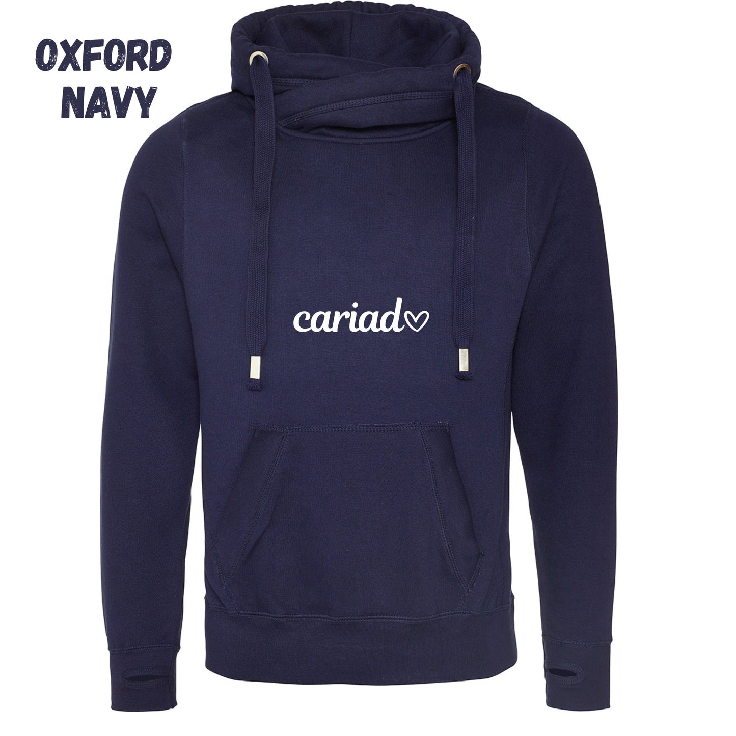 Cariad- Cross neck hoody- ani-bendod