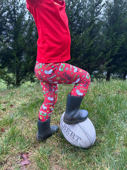 CYMRU- WALES leggins for toddlers- ani-bendod