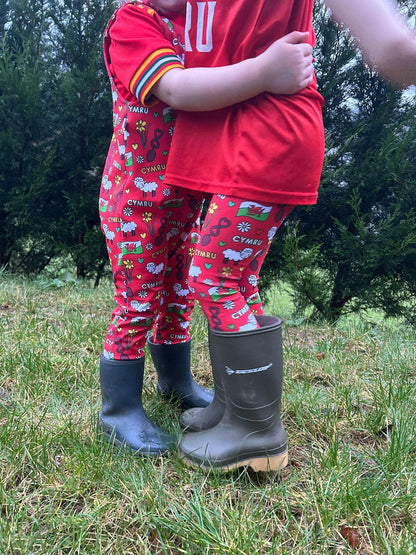 CYMRU- WALES leggins for toddlers- ani-bendod