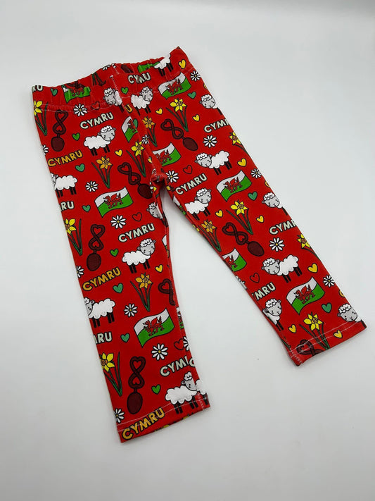 CYMRU- WALES leggins for toddlers- ani-bendod