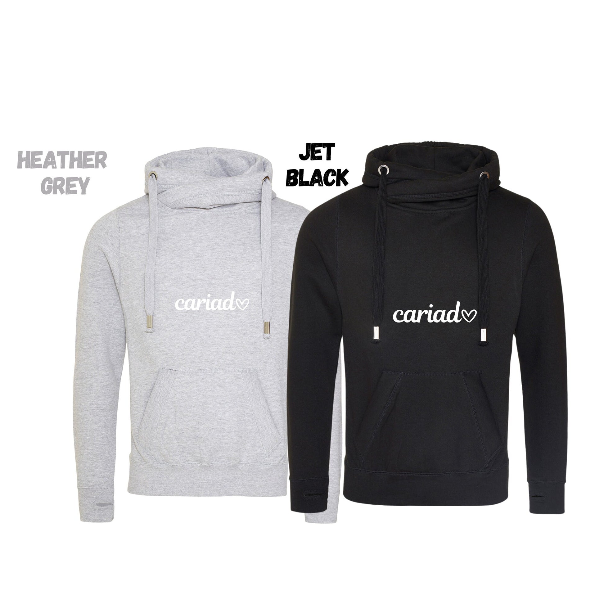 Cariad- Cross neck hoody- ani-bendod