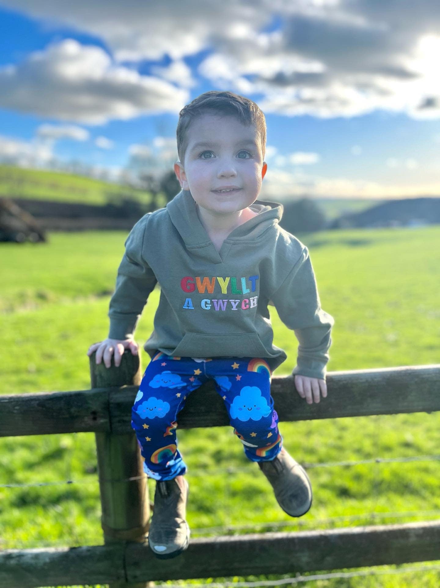 Gwyllt a Gwych kids hoody ani-bendod hoody plant