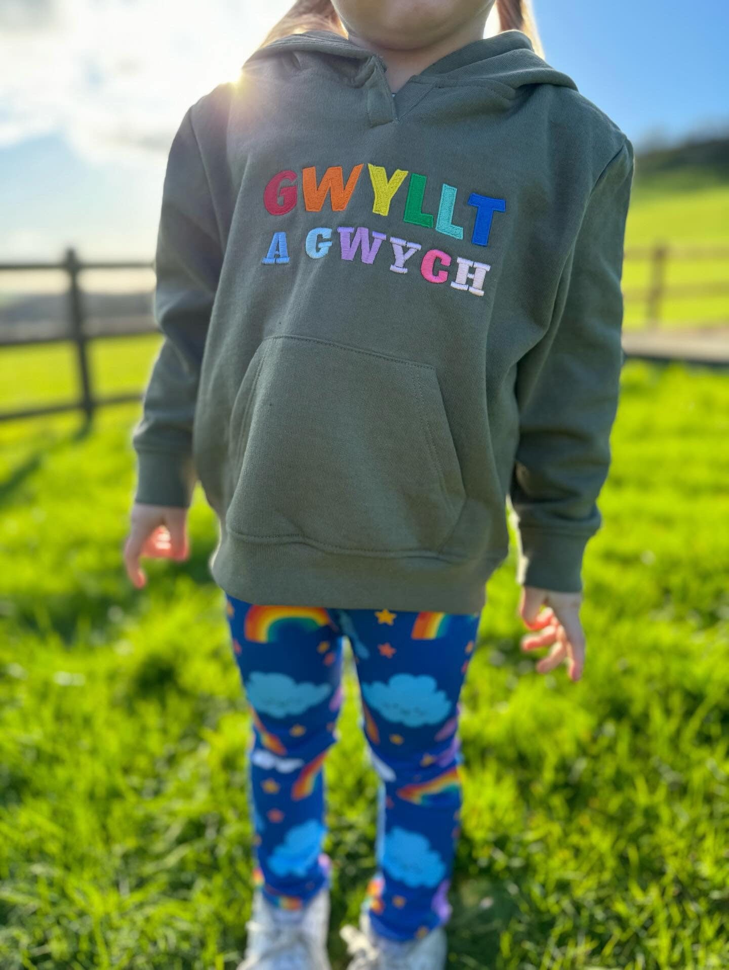 Gwyllt a Gwych kids hoody ani-bendod hoody plant