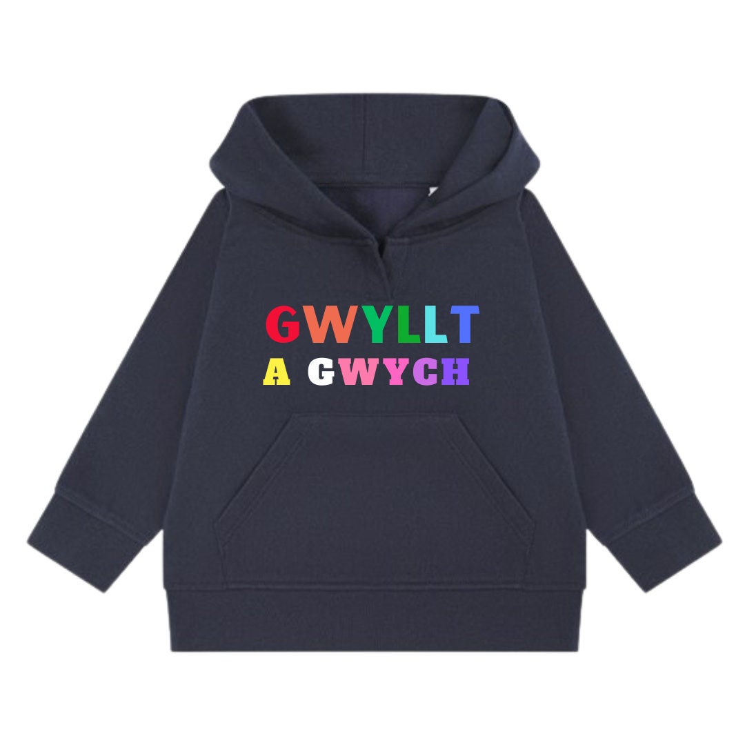 Gwyllt a Gwych kids hoody ani-bendod hoody plant