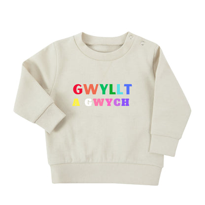 Gwyllt a Gwych kids sweatshirt ani-bendod hoody plant