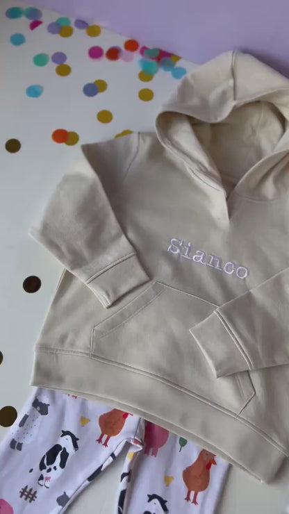 Embroided/personalised HOODY- toddlers- ani-bendod