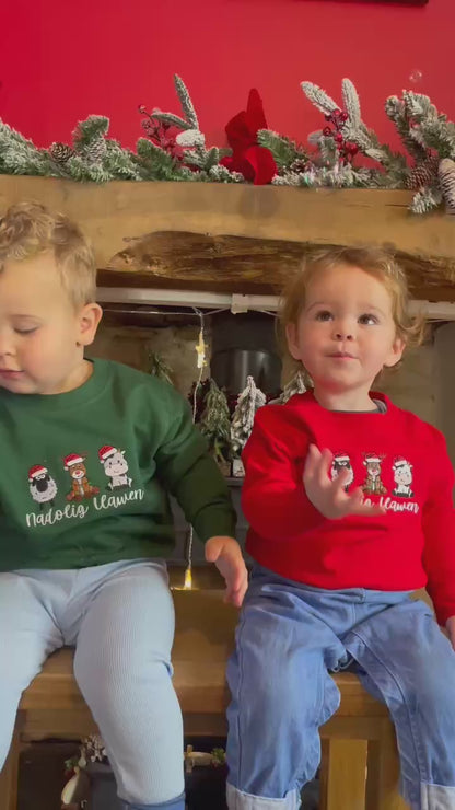 Siwmperi Nadolig Carw, Dafad, Buwch 2025 - Christmas jumpers Reindeer, Sheep, Cow