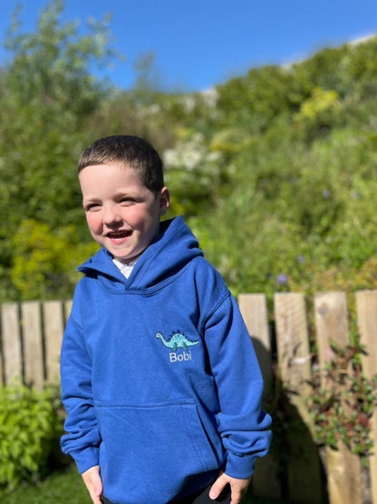 ROYAL BLUE Hoody- personalised plant/kids-ani-bendod