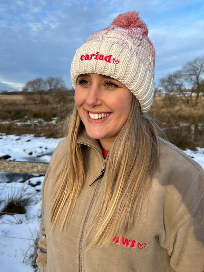 Biwt/Gorj/Cariad/Beb -BOBBLE fleece- hat ani-bendod