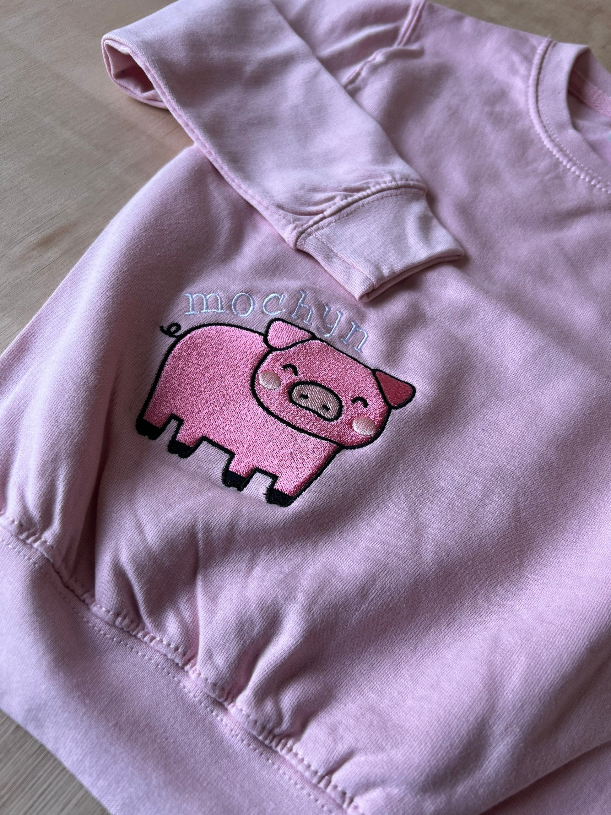 PINC- Siwmper y fferm ani-bendod farm Sweatshirt PINK