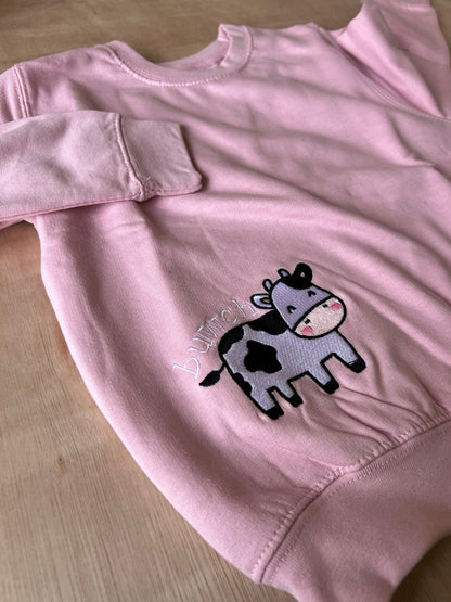 PINC- Siwmper y fferm ani-bendod farm Sweatshirt PINK