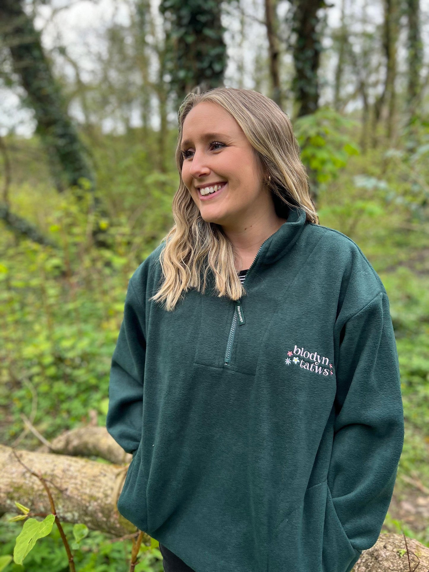 Blodyn Tatws- 1/4 zip fleece-ani-bendod