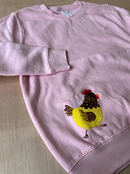 PINC- Siwmper y fferm ani-bendod farm Sweatshirt PINK