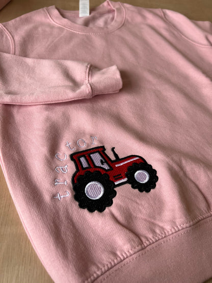 PINC- Siwmper y fferm ani-bendod farm Sweatshirt PINK